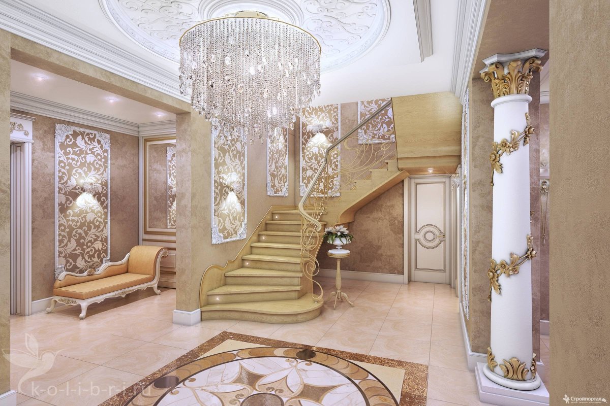 Красивый интерьер холла