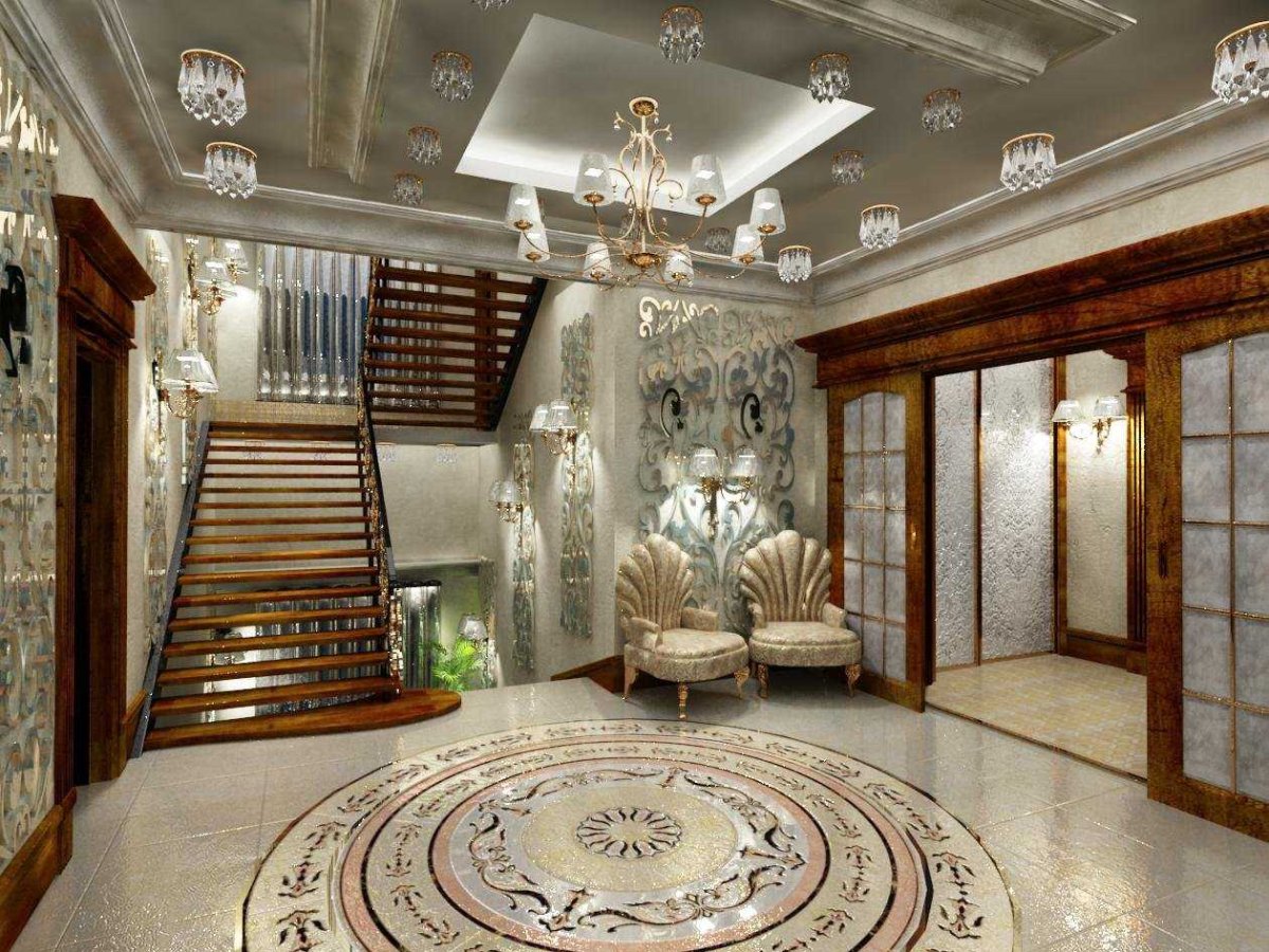 Большая прихожая в доме