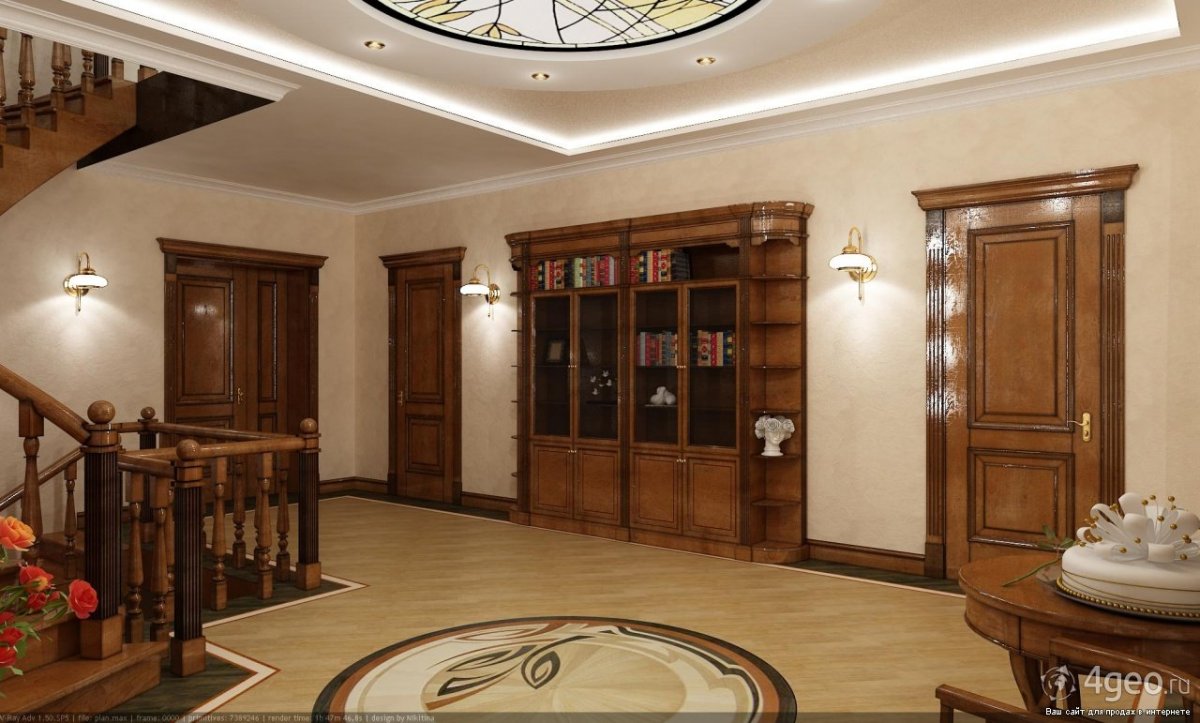 Холл на втором этаже частного дома