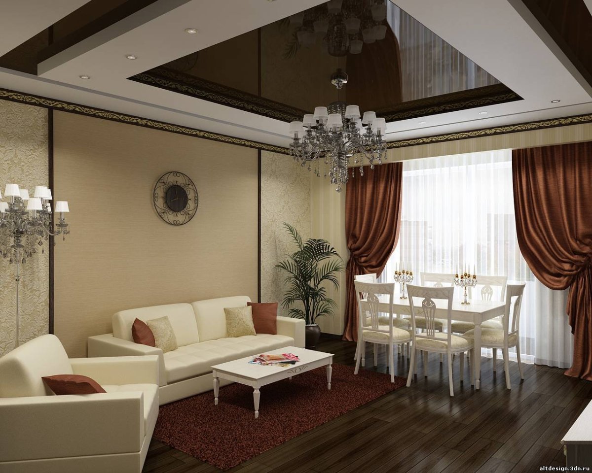 Декор зала в доме