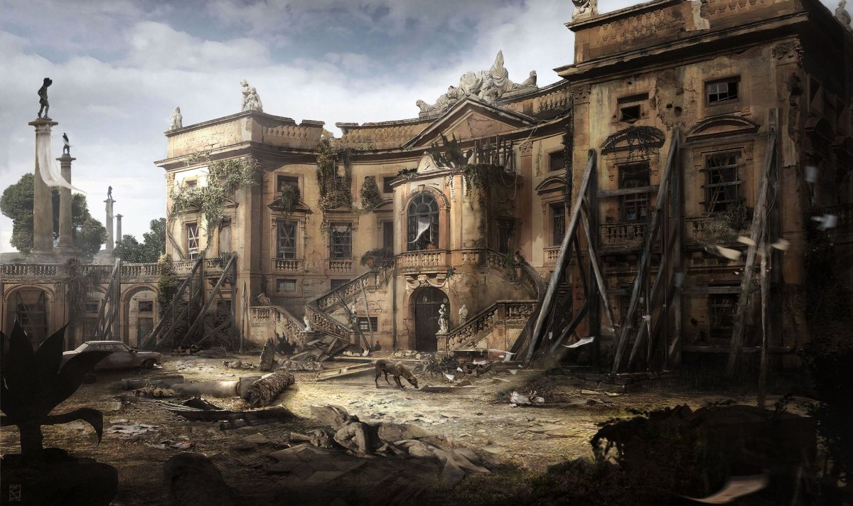 Развалины особняка арт