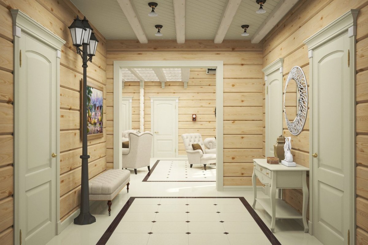 Прихожая в деревянном доме