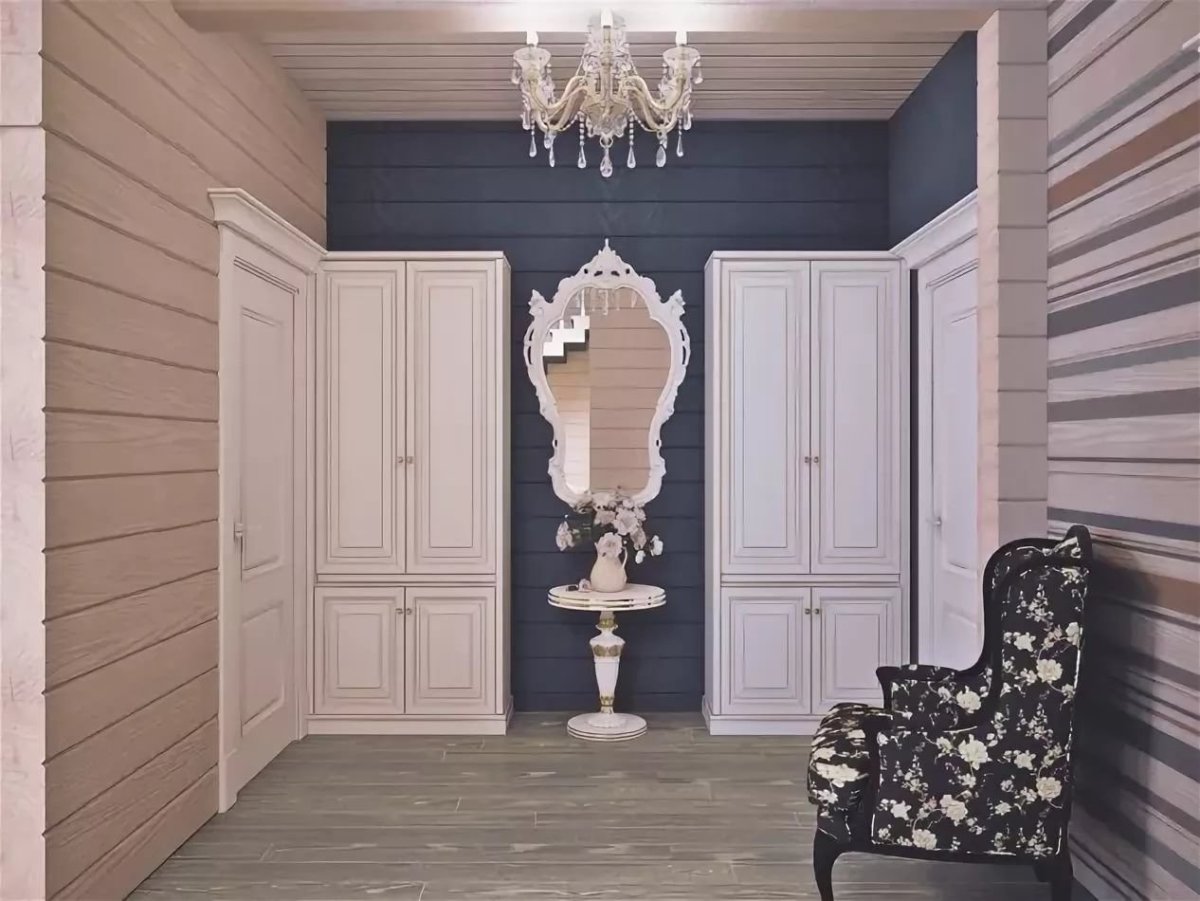 Прихожая в доме из бруса