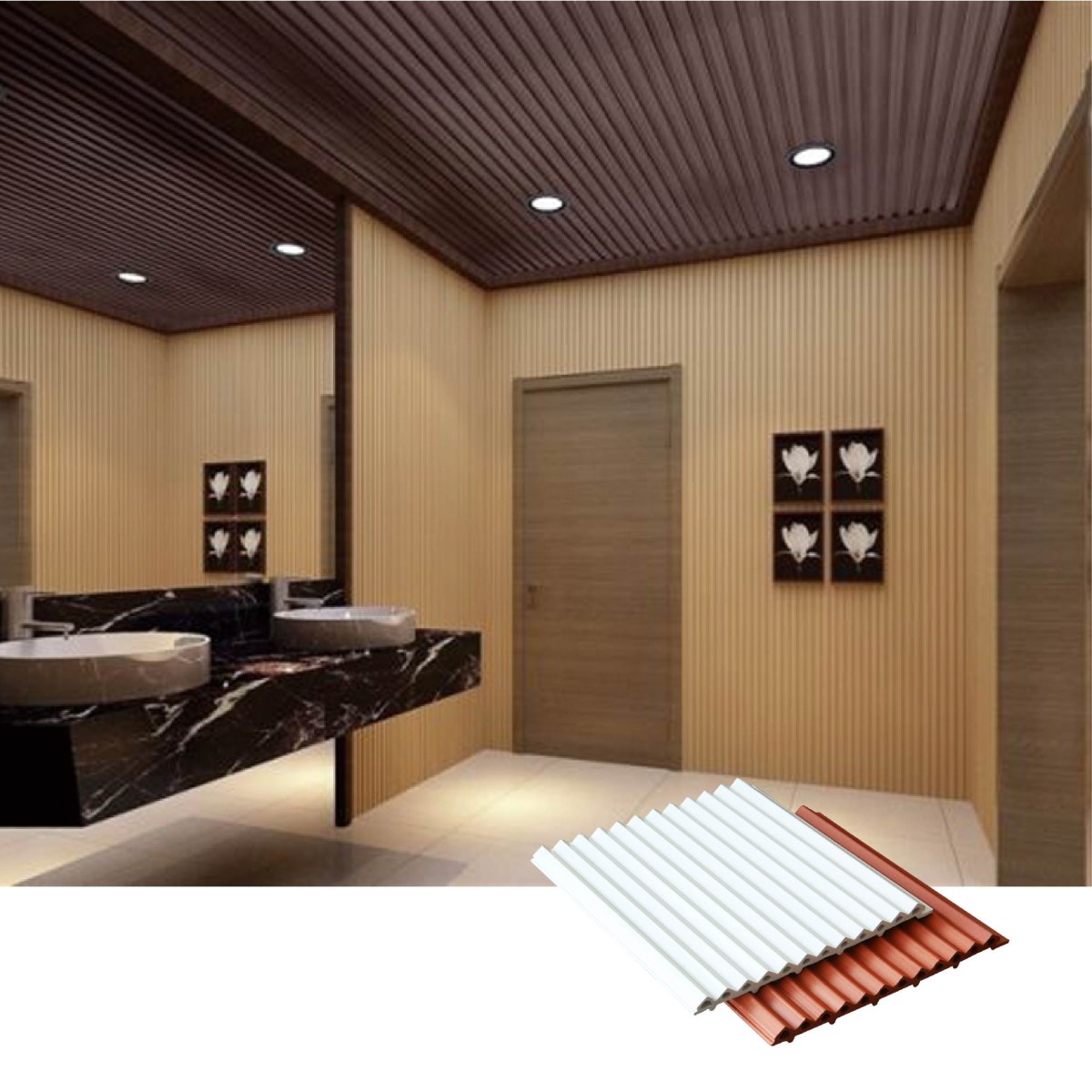 Потолок из ламинированных панелей