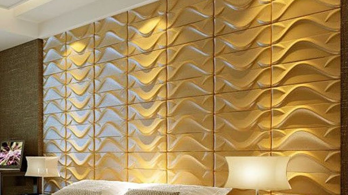 Бамбуковые панели для стен волна