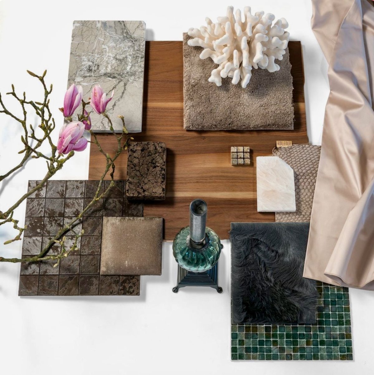 Эко интерьер мудборд