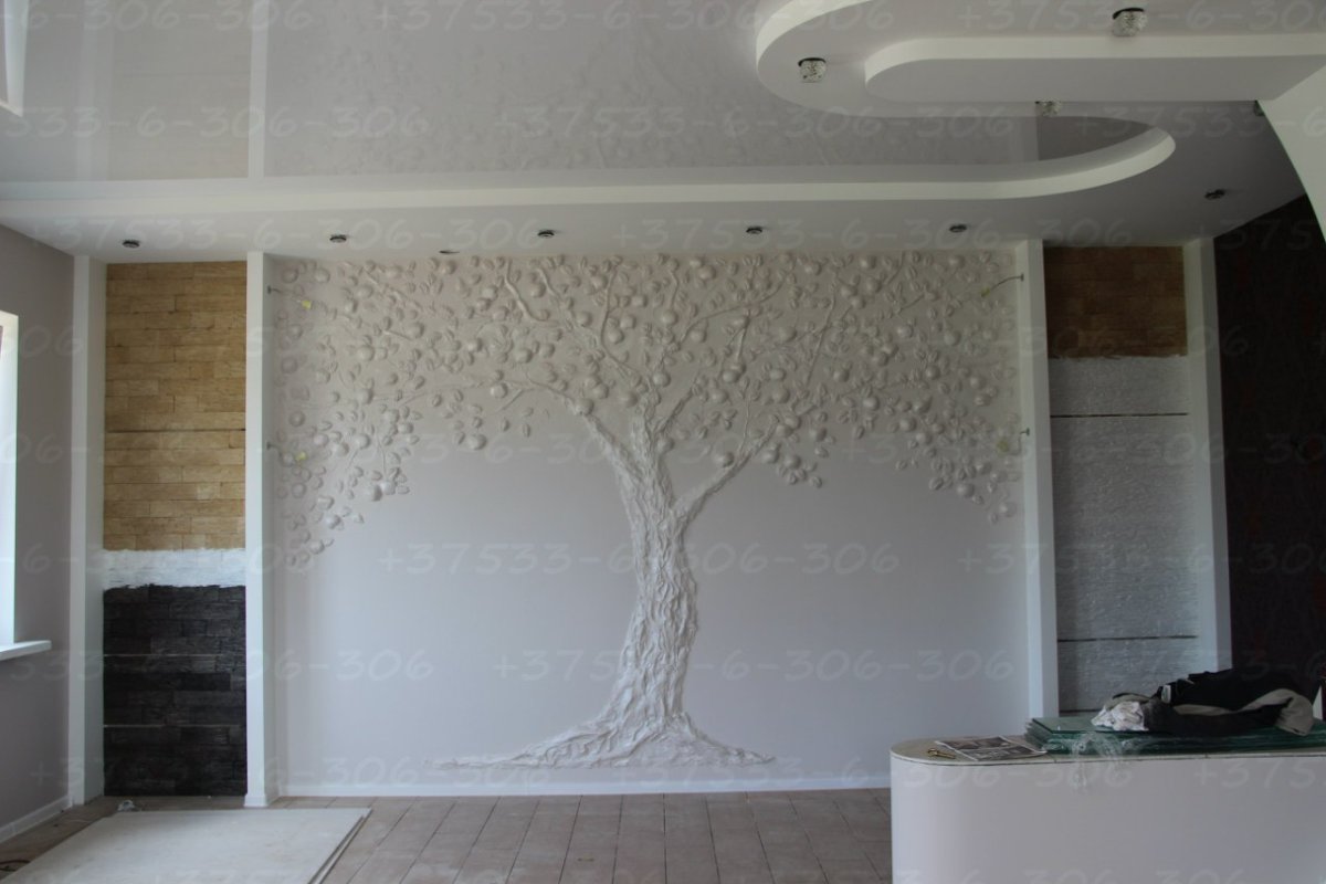 Отделка стен гипсом