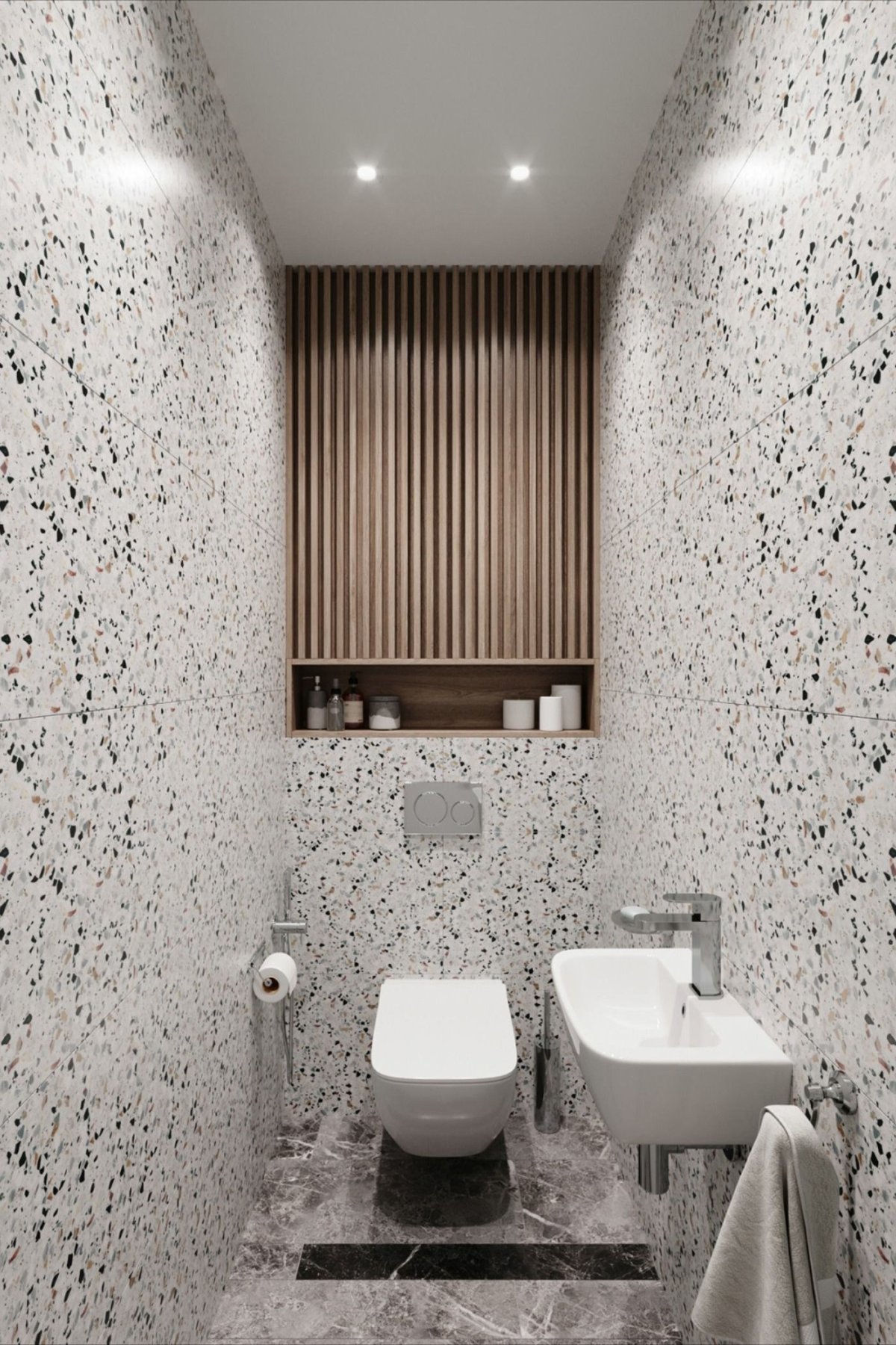 Венецианская штукатурка в ванной