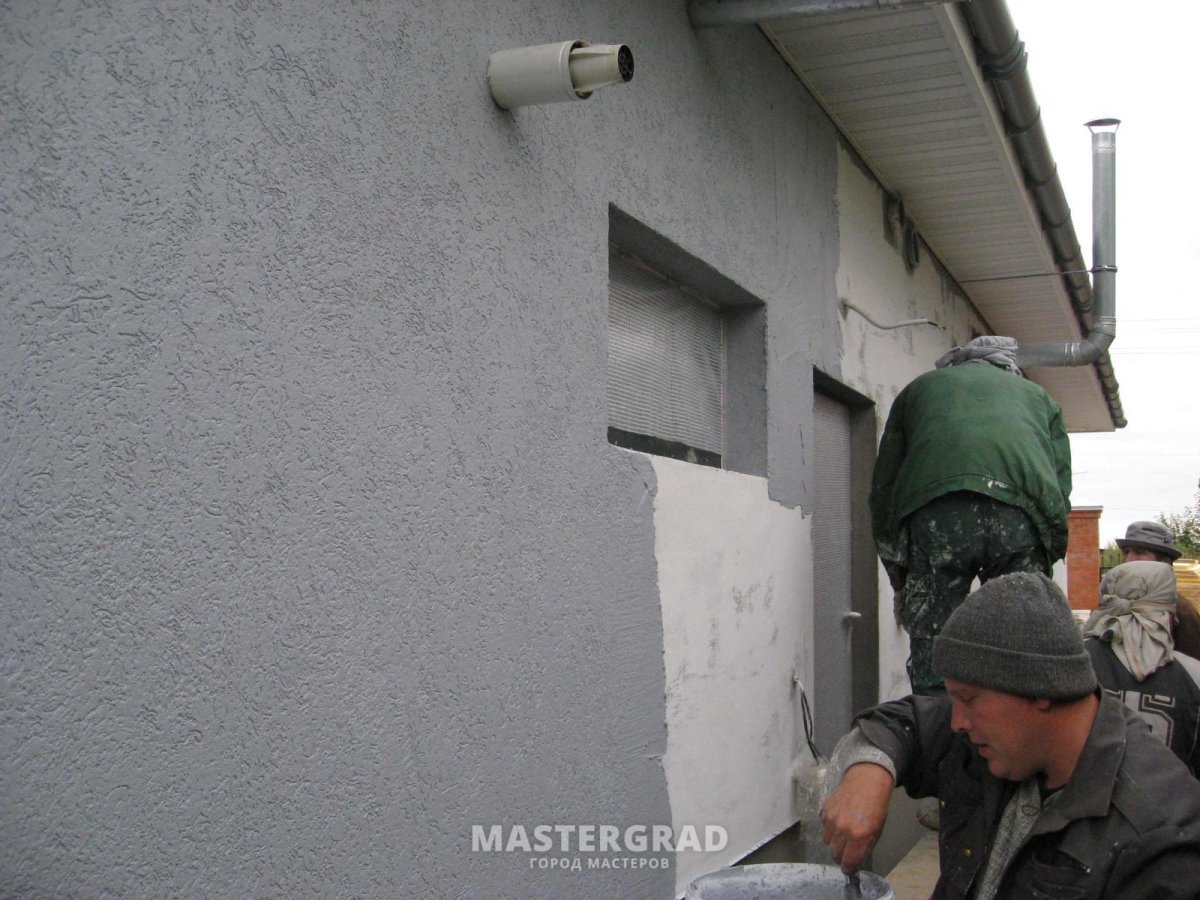 Наружная штукатурка газобетона