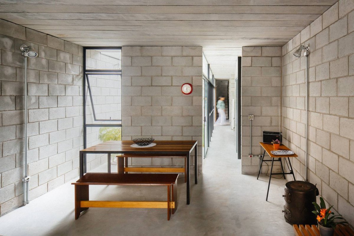 Газобетон в интерьере лофт