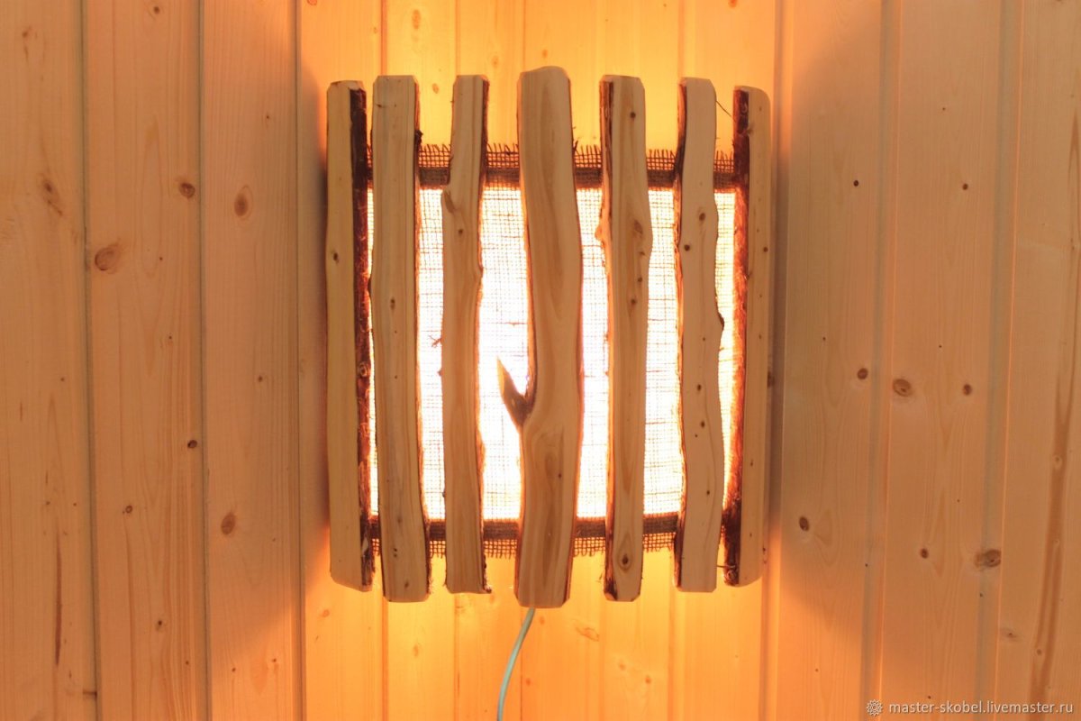 Абажур из можжевельника для бани