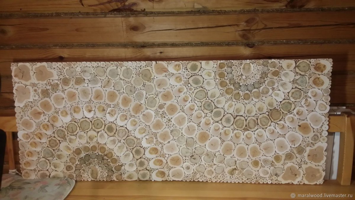 Панно из можжевельника для бани