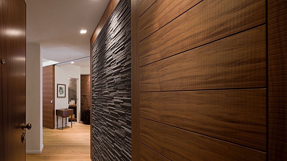 Шпонированные панели Wallhof Wood "тик"