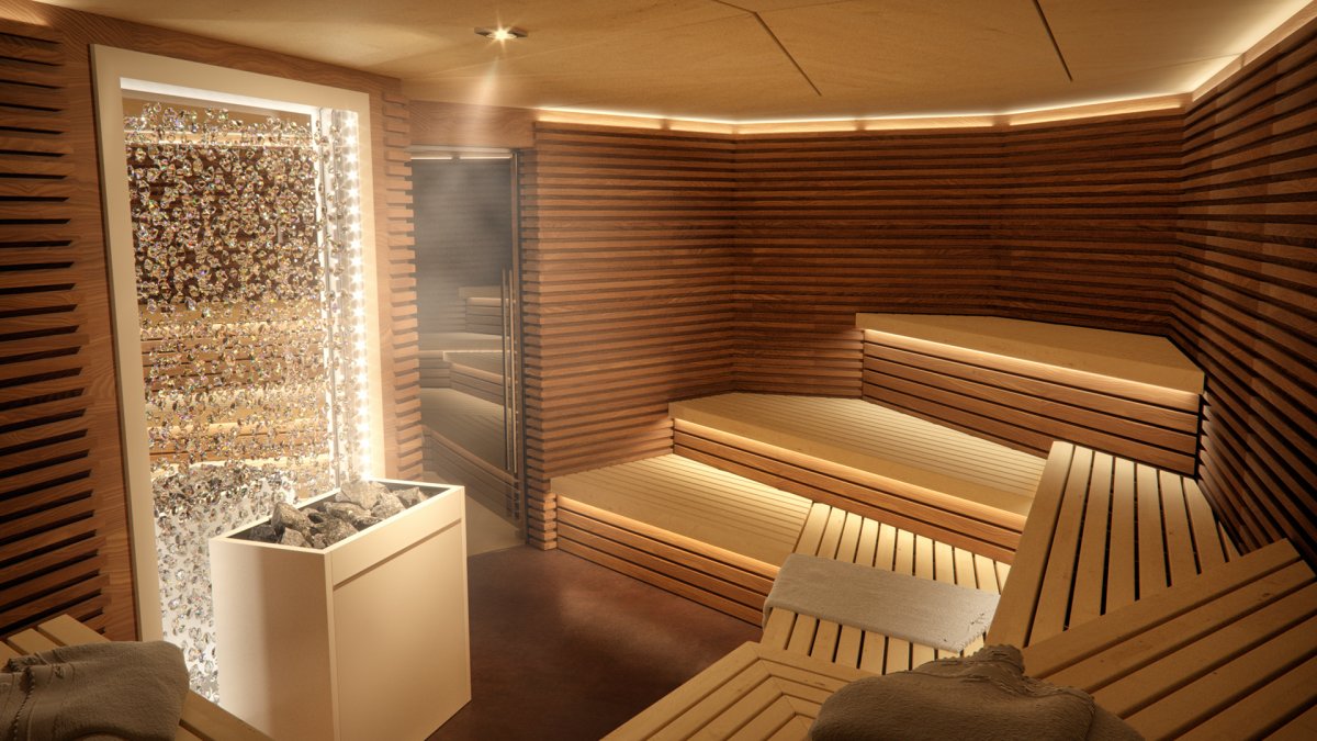 Стильная баня интерьер