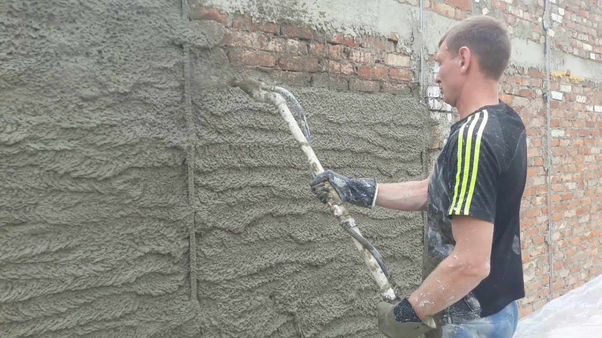 Машинная штукатурка цементно Песчаная