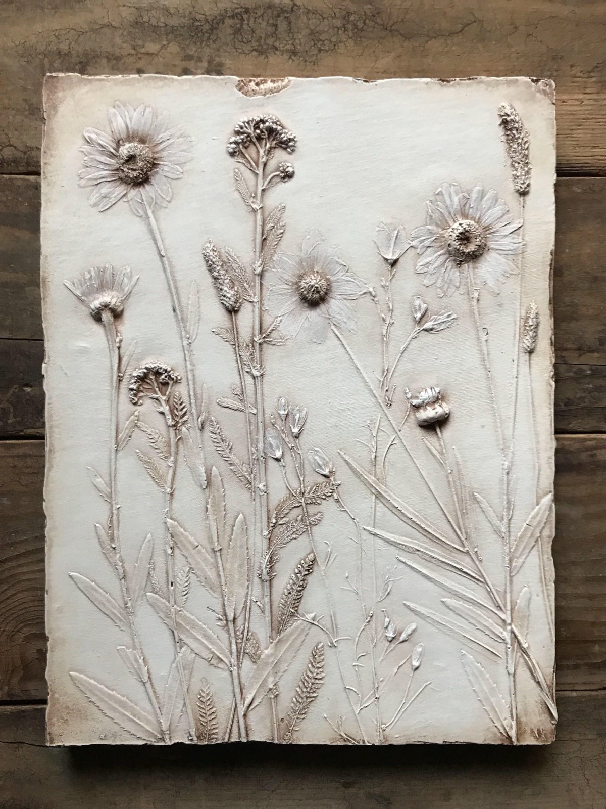 Картина артишоки гипсовое панно