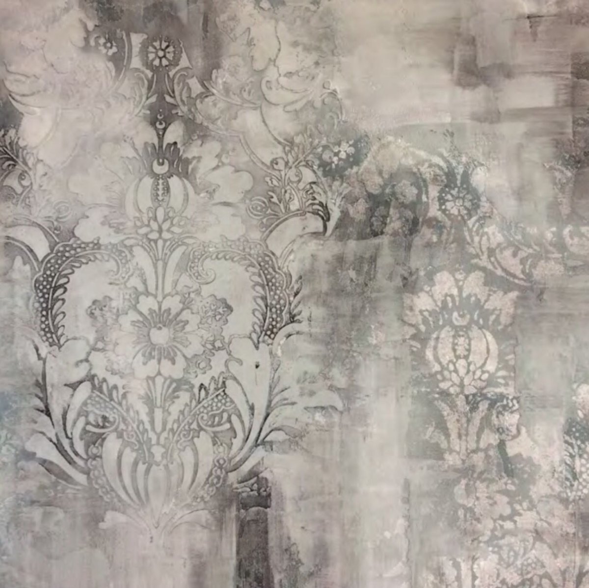 Декоративная штукатурка трафарет Дамаск