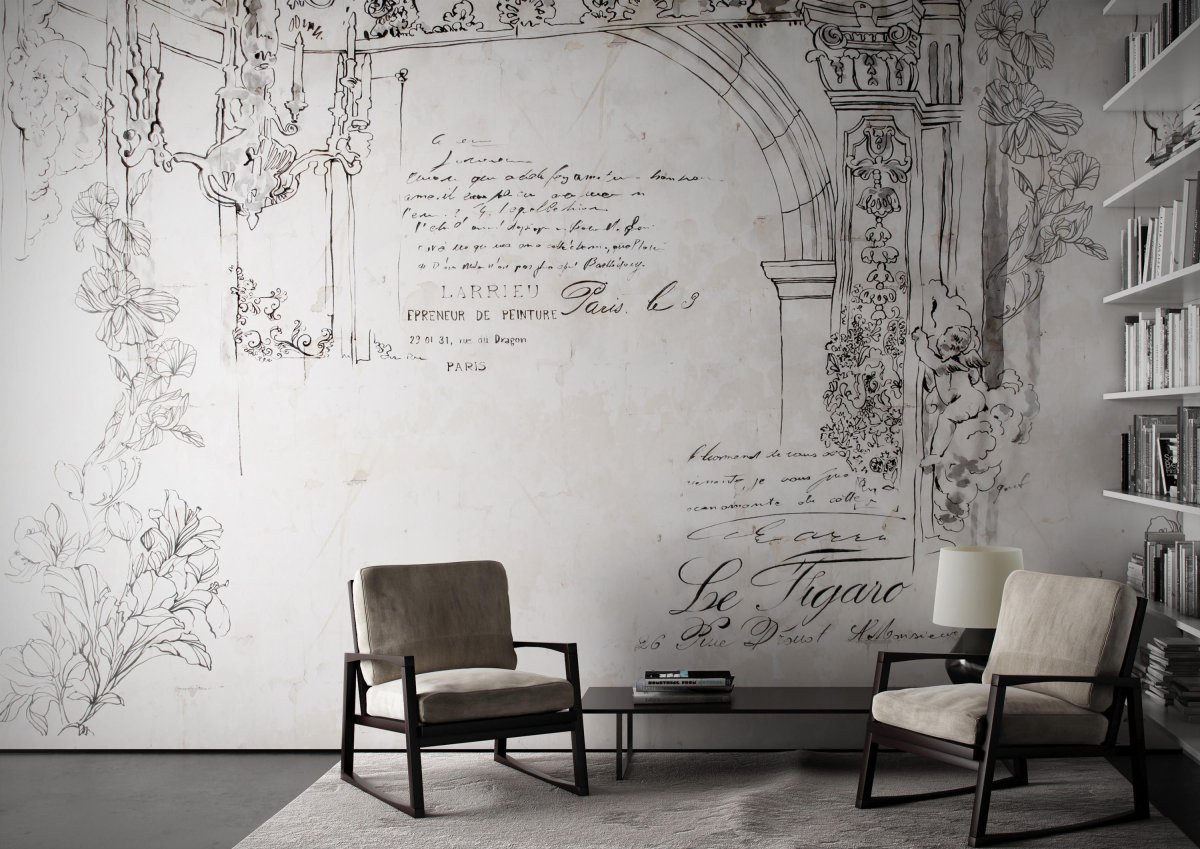 Состаренные обои для стен