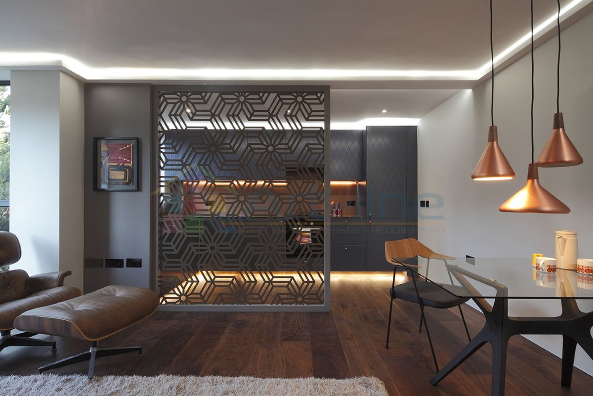 Металлические перегородки для зонирования