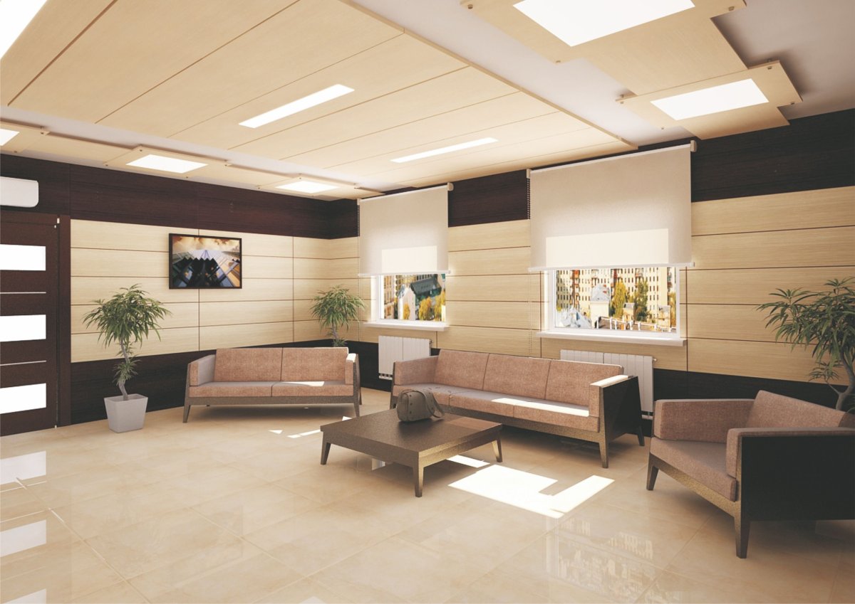 МДФ панели в интерьере гостиной