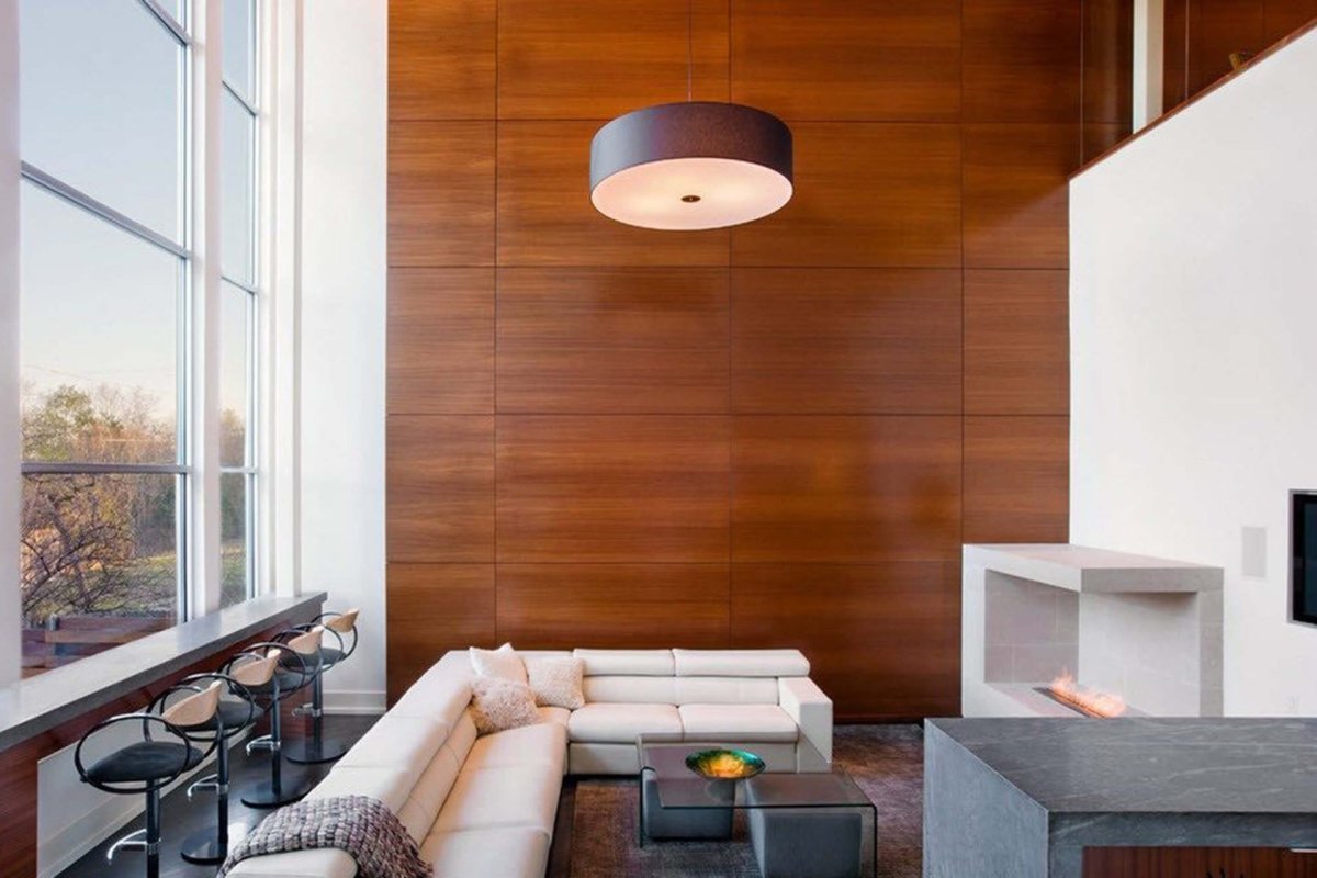 Деревянные панели в современном интерьере