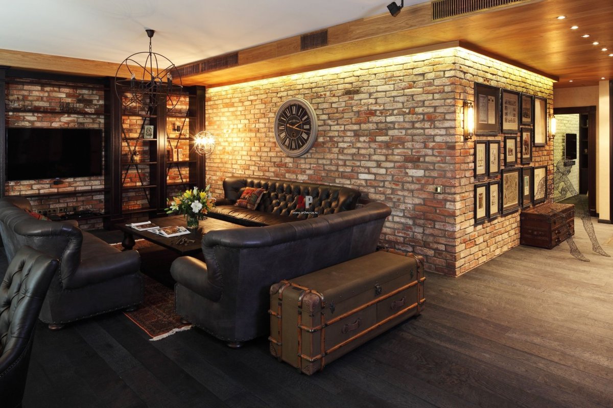 Интерьер подвала в стиле лофт