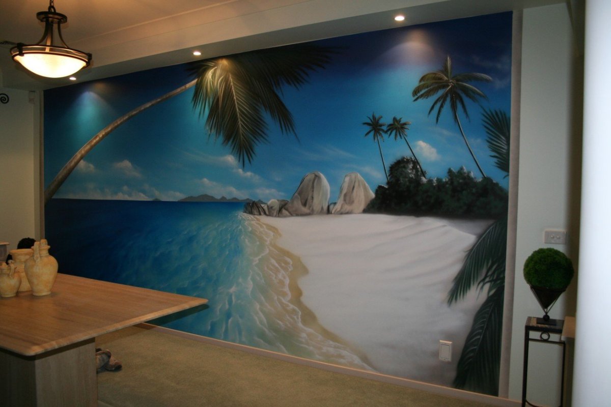 Картины аэрография в интерьерах