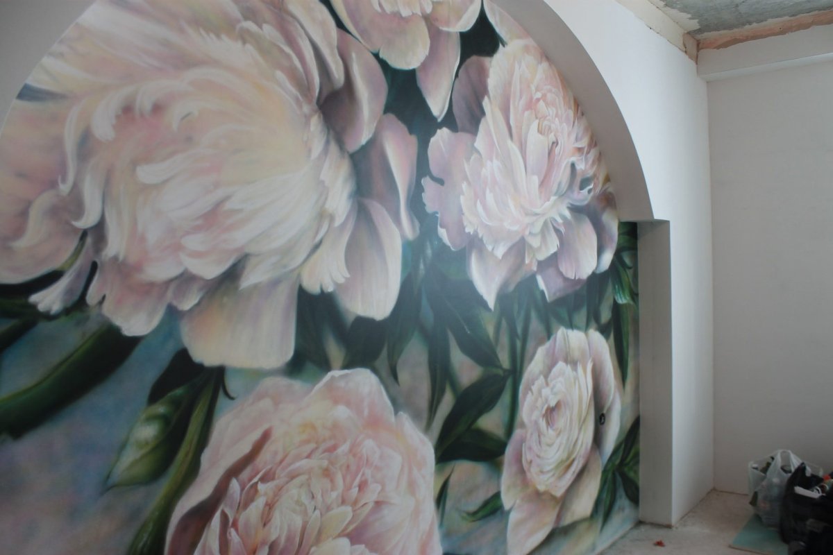 Роспись стен аэрографом