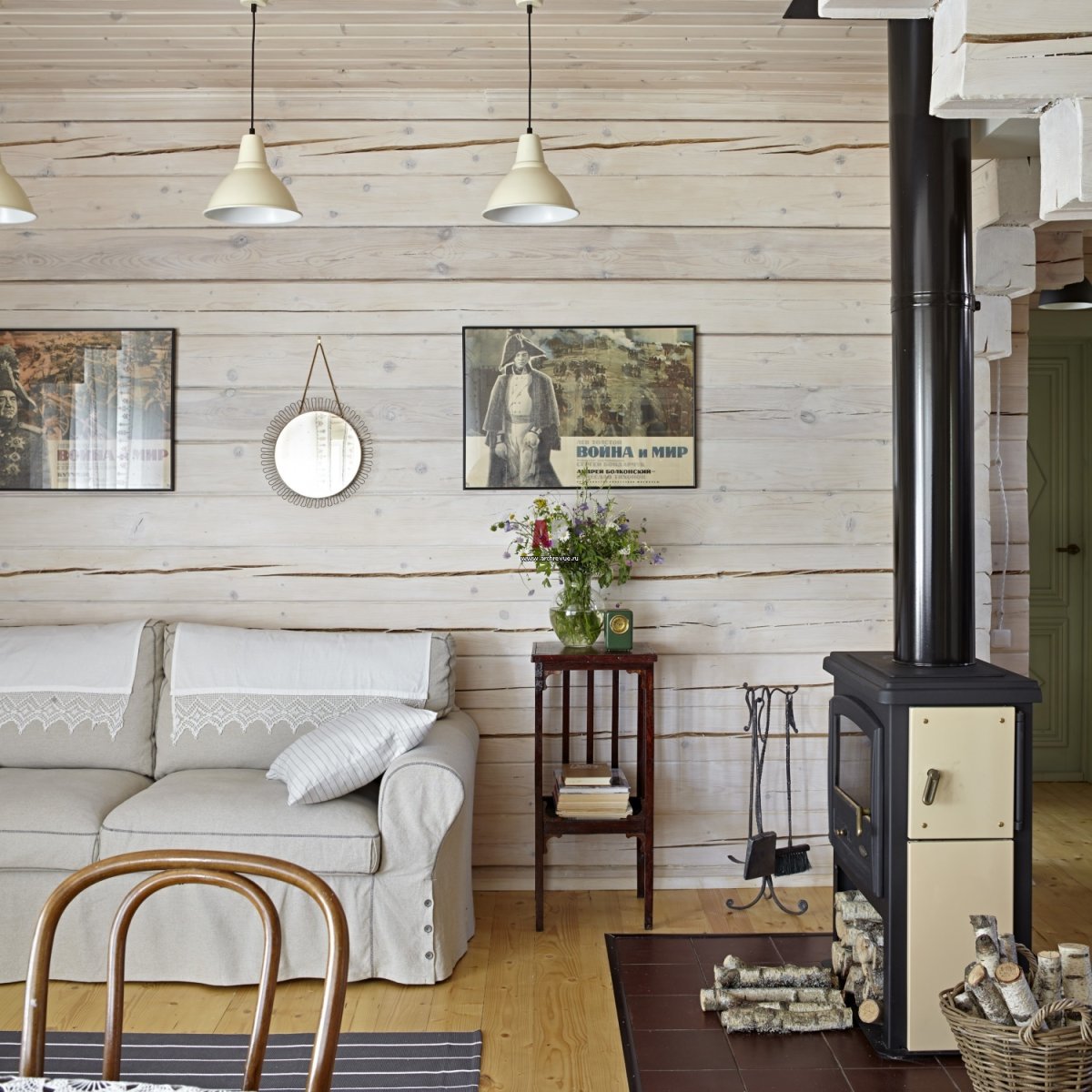Крашеная вагонка Скандинавский стиль
