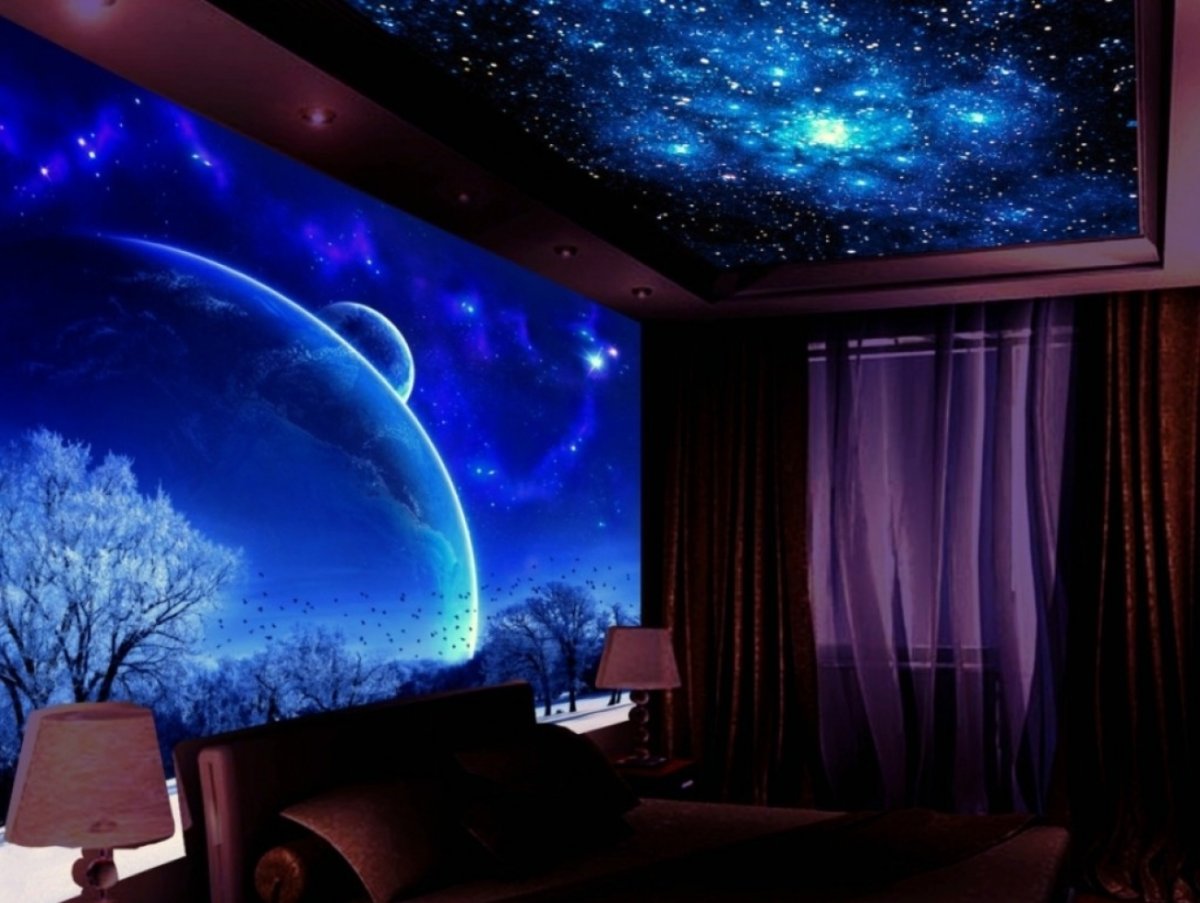 Натяжной потолок звездное небо
