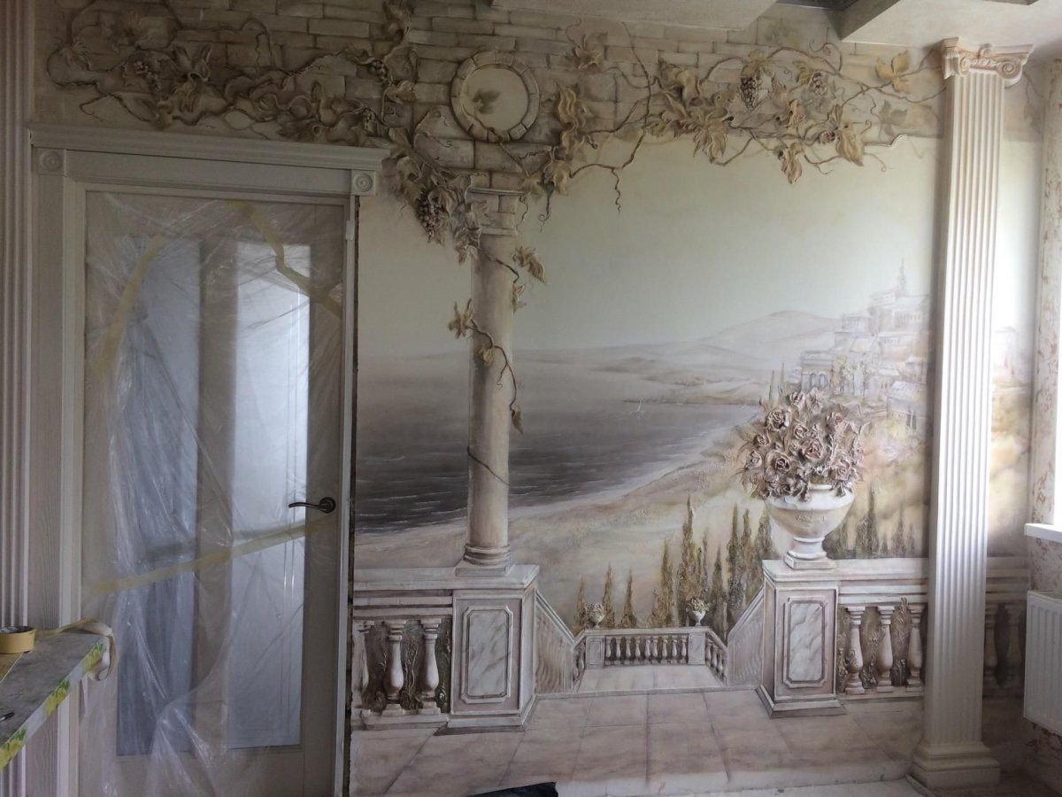 Барельеф фрески Barokko