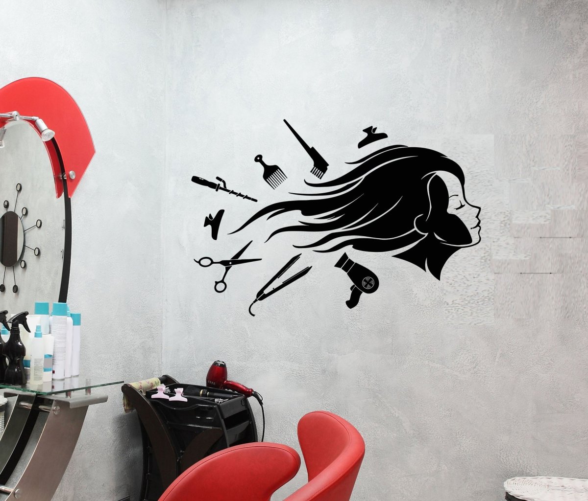 Декор стен в салоне красоты своими