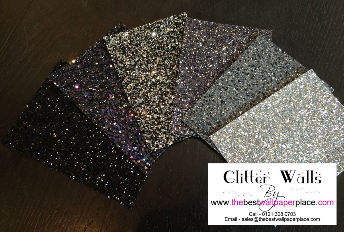 Черная краска с блестками