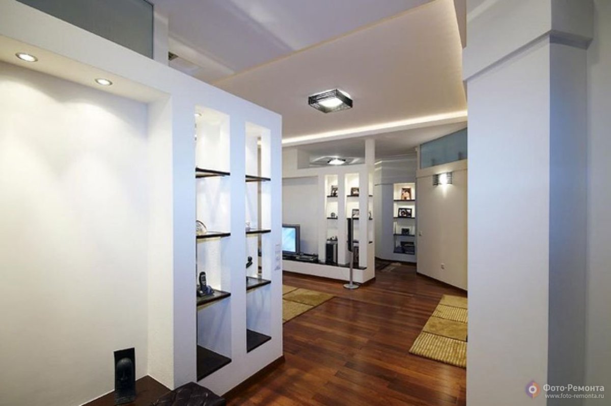 Перегородка из гипсокартона в коридоре