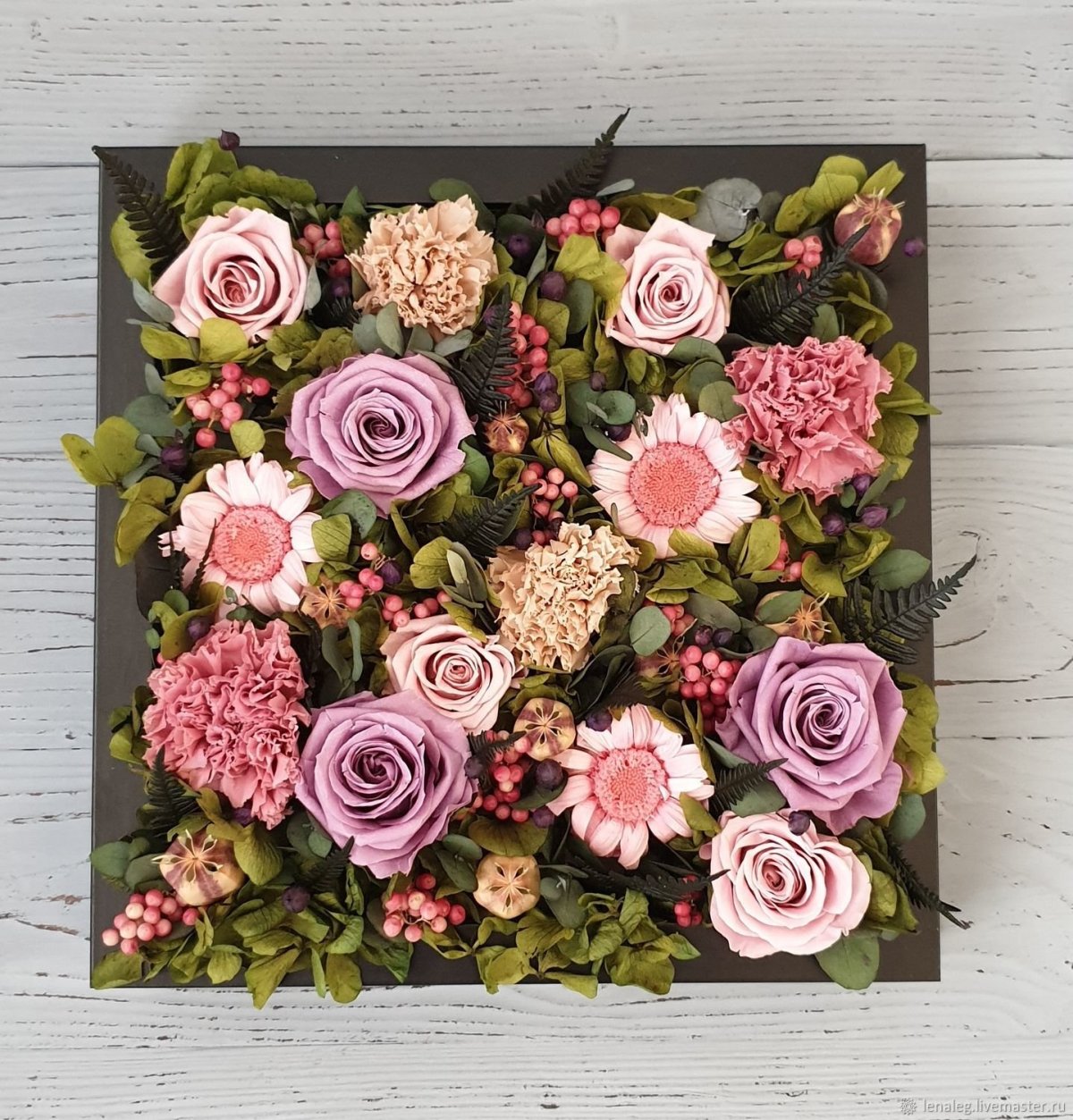 Панно из цветов