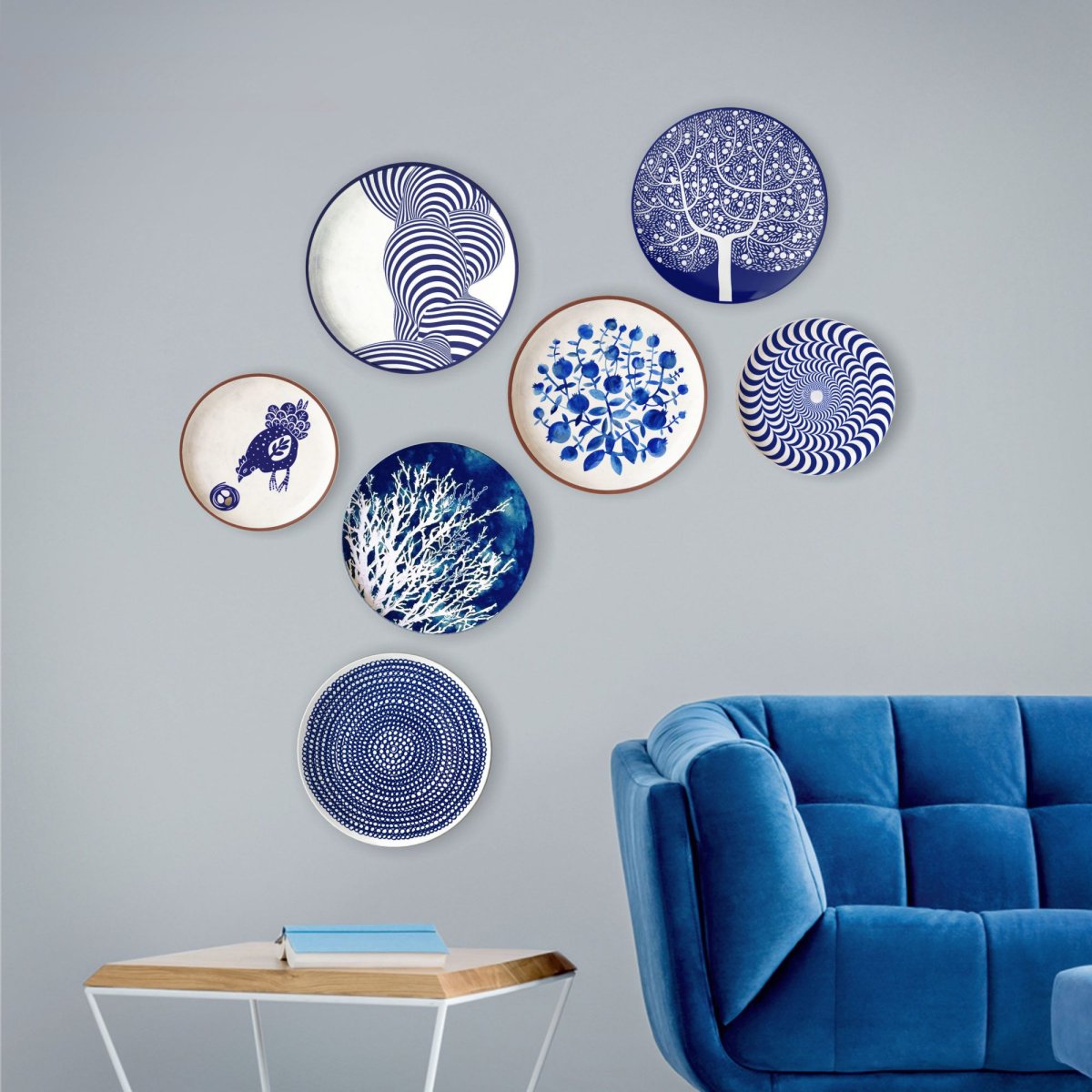Гжель декоративные тарелки на стену