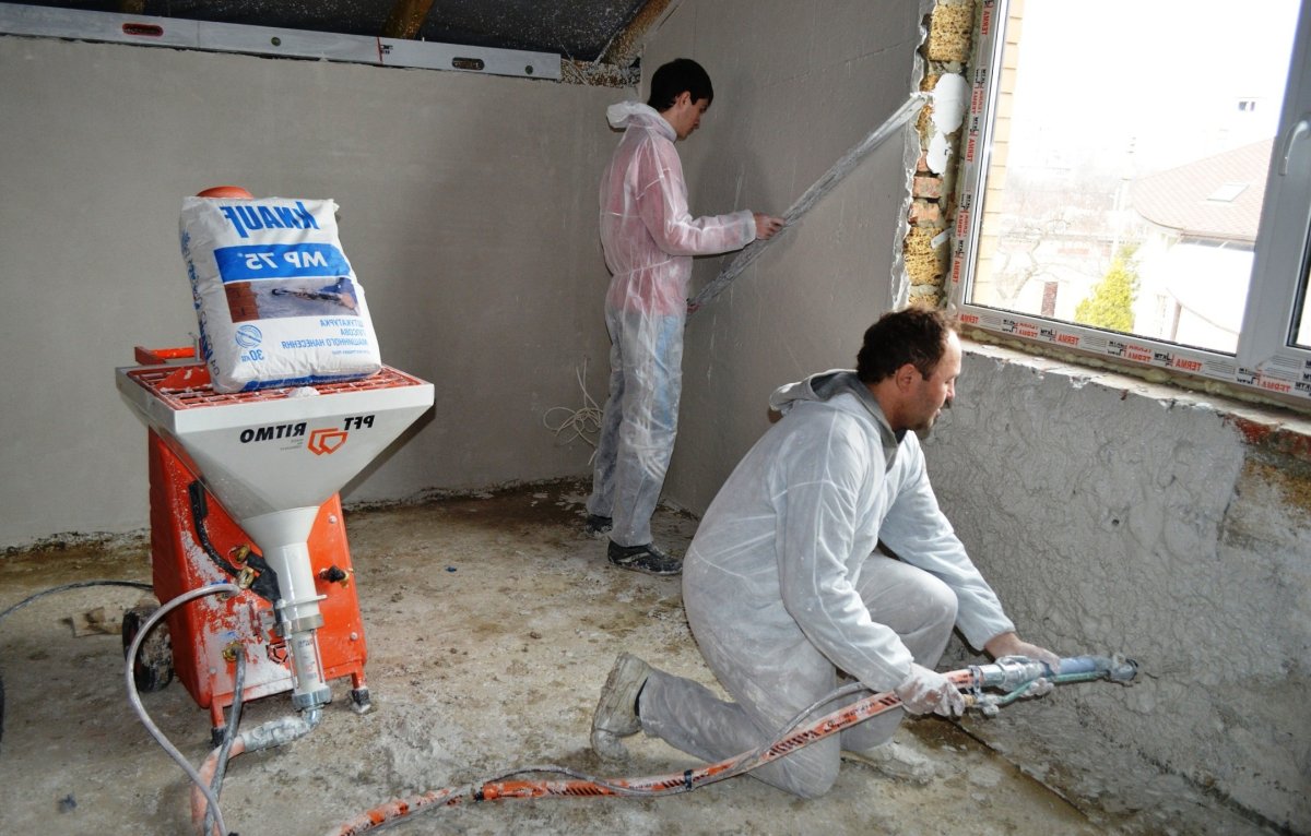 Механизированная штукатурка стен ЦПС