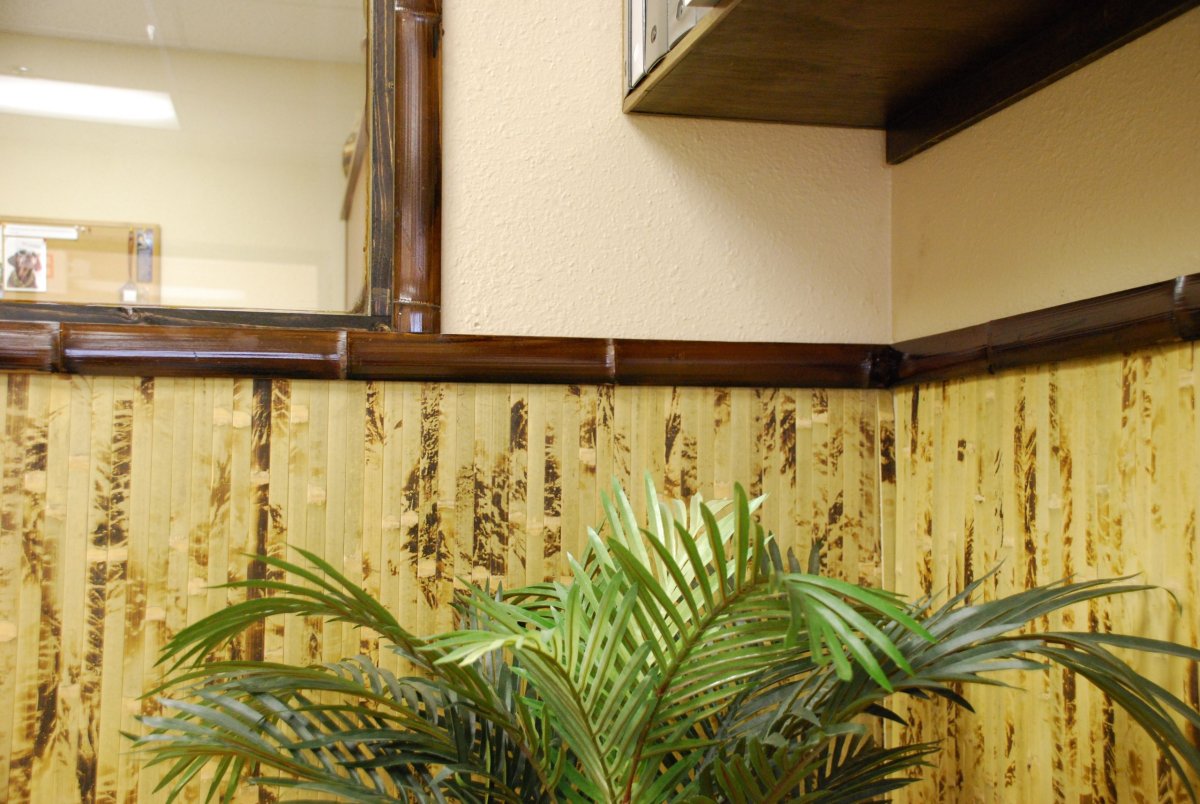 Стены на кухни в бамбуке