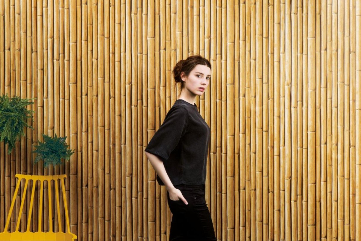 Отделка стен бамбуком