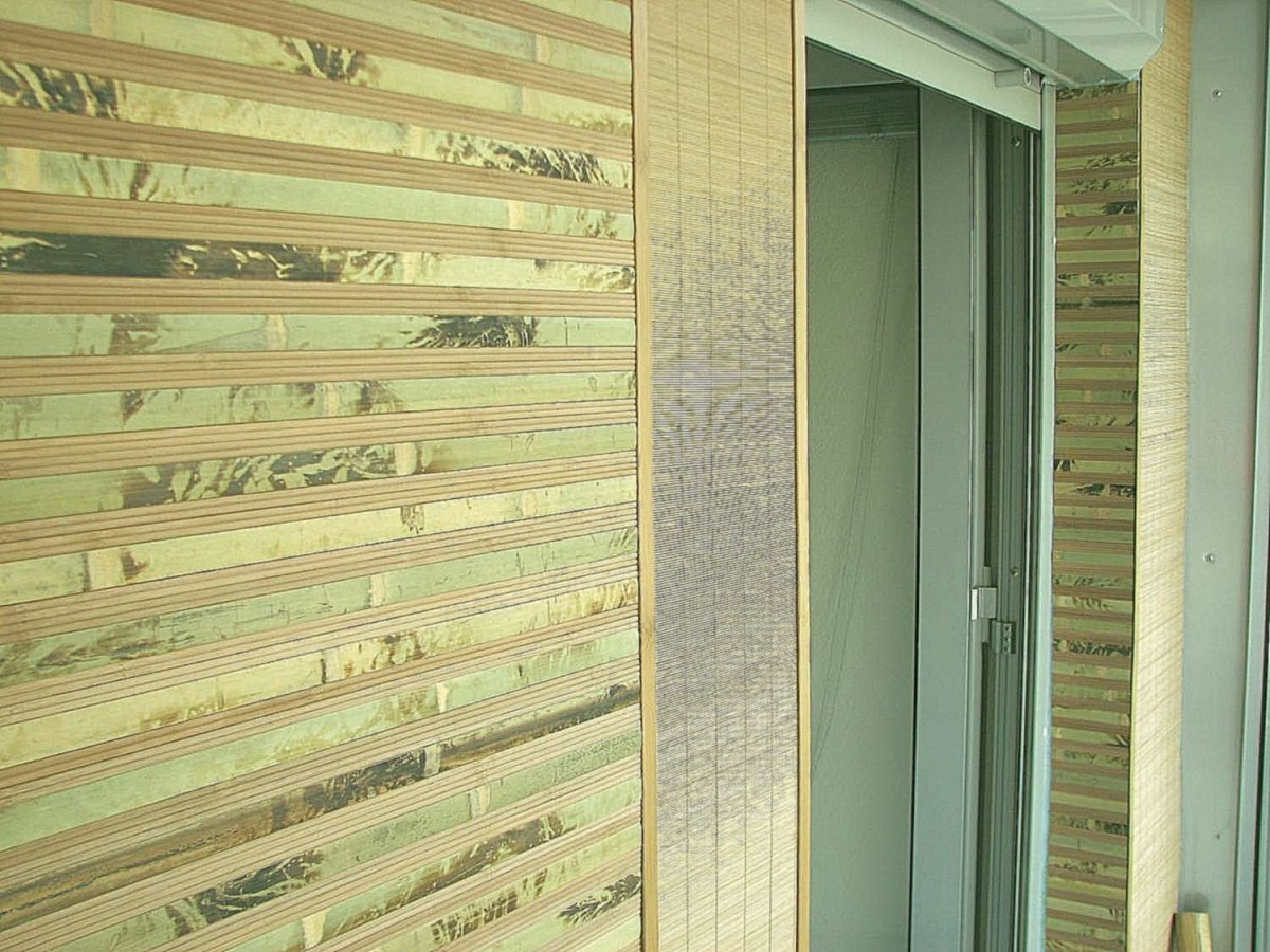 Отделка стен бамбуковым полотном