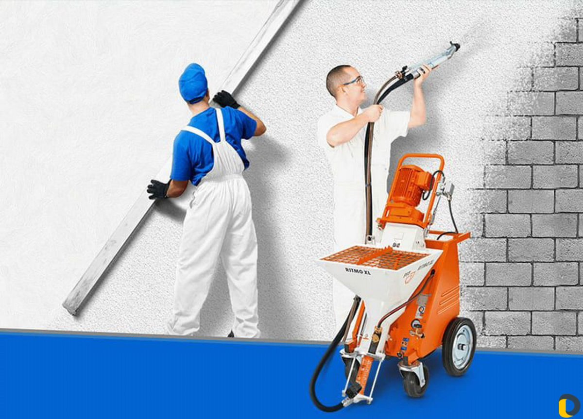 Механизированная штукатурка баннер