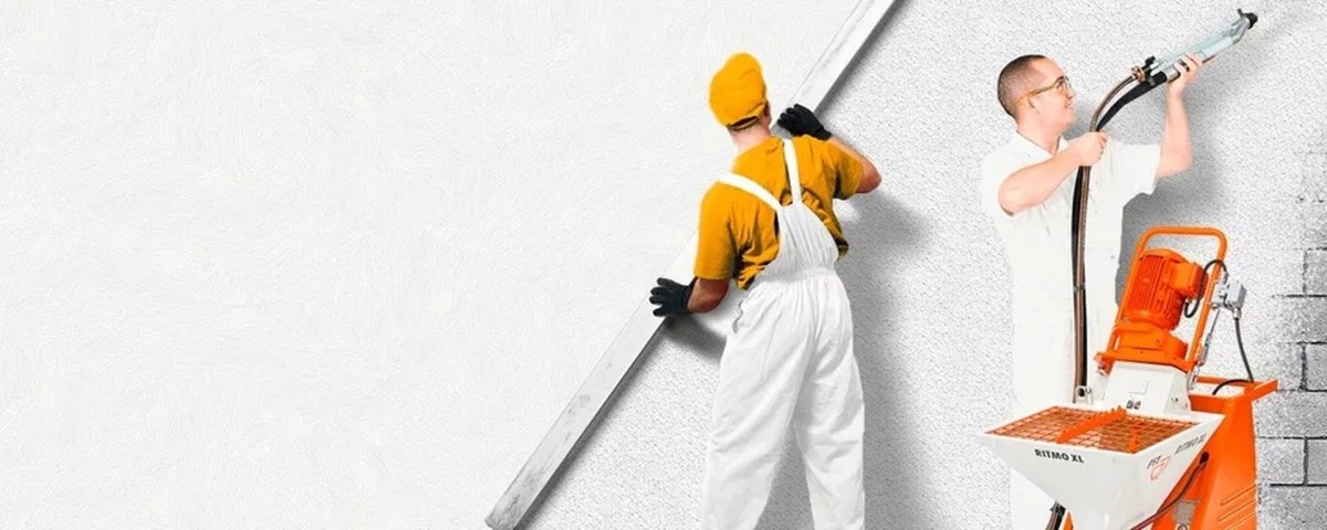 Машинная штукатурка реклама