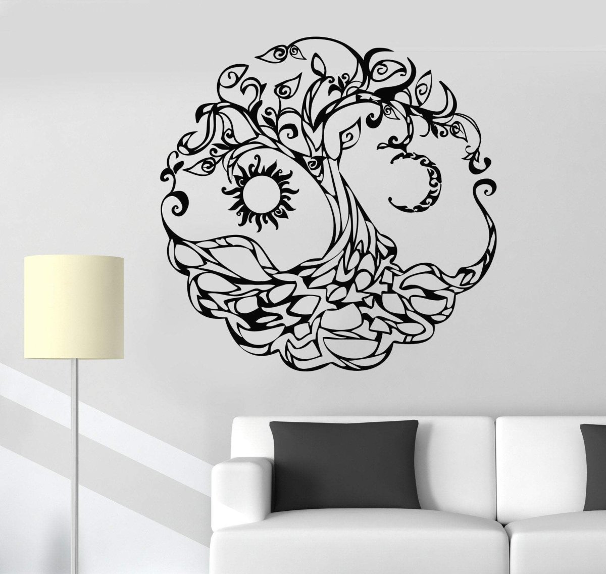 Дерево жизни трафарет на стену