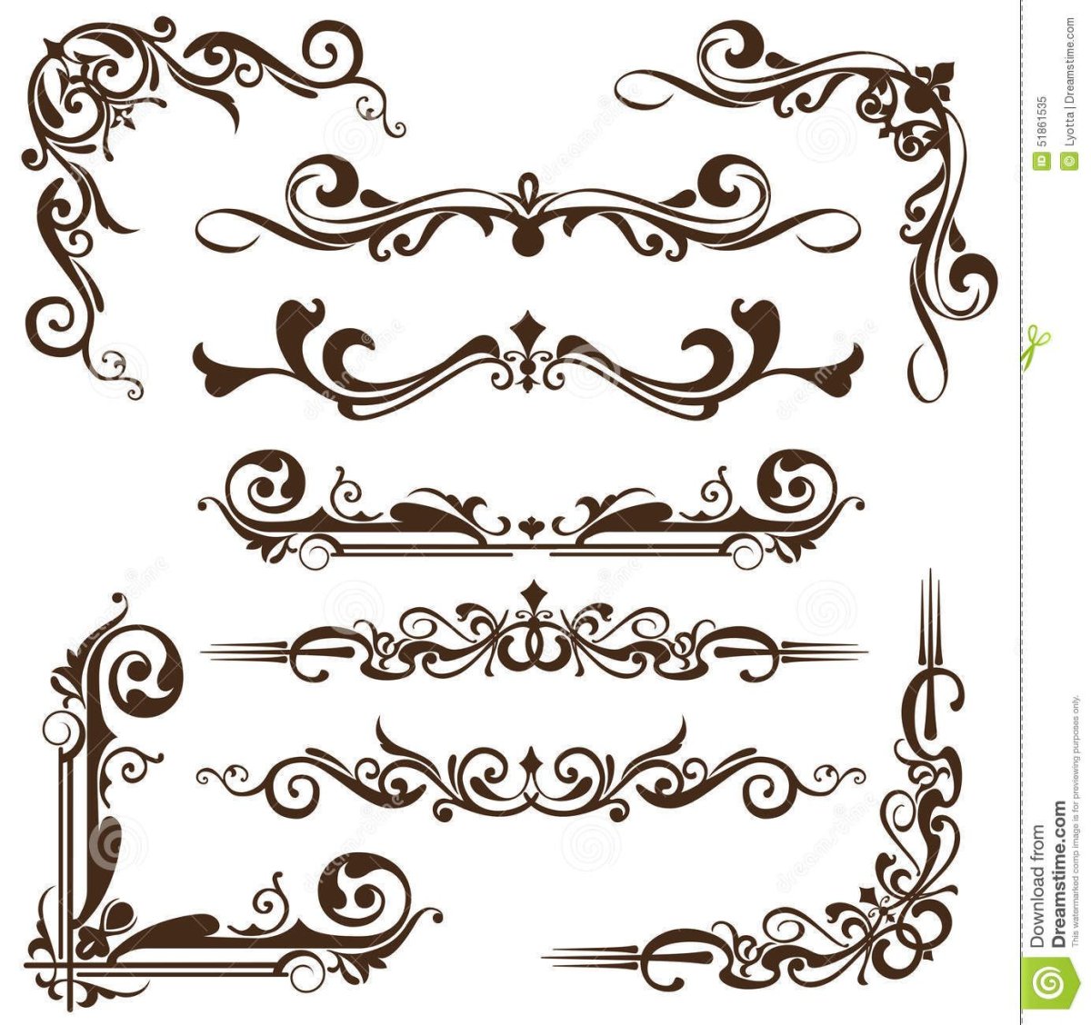 Вензеля в винтажном стиле