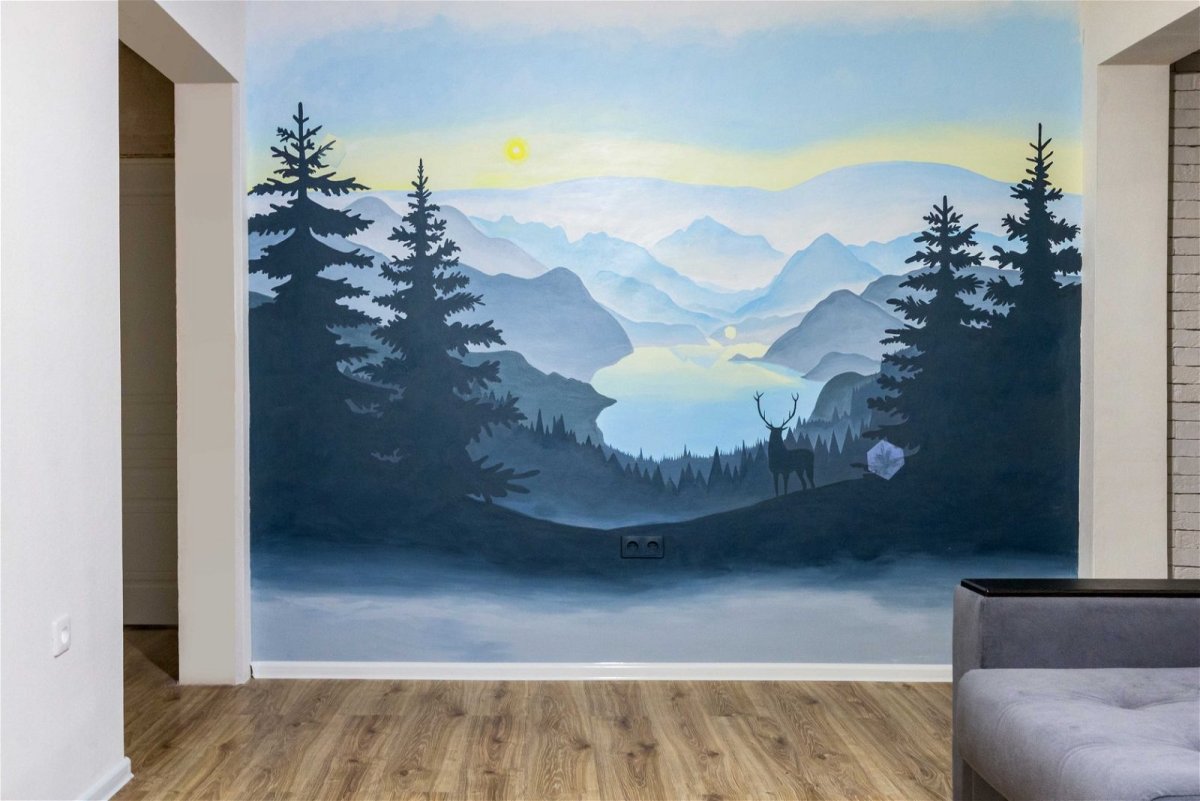 Пейзаж на стене