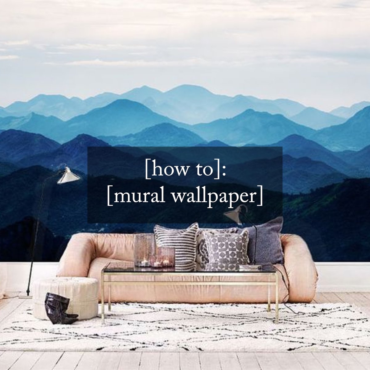 Горы на стене в интерьере