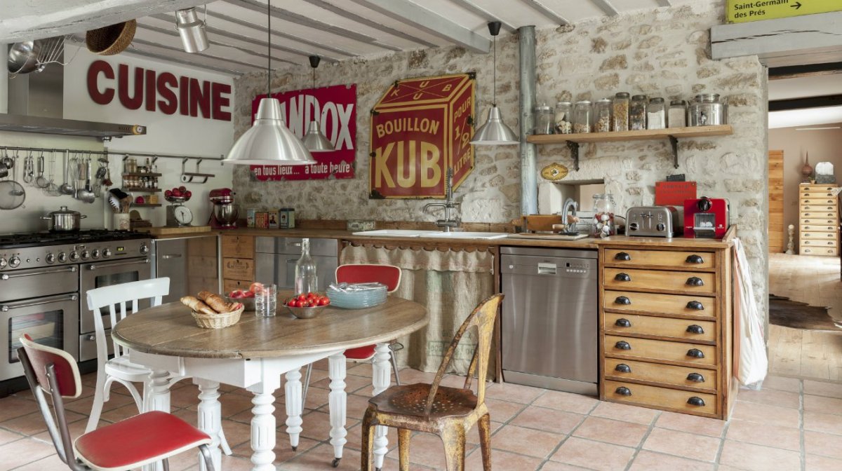 Кухня в стиле американского ретро