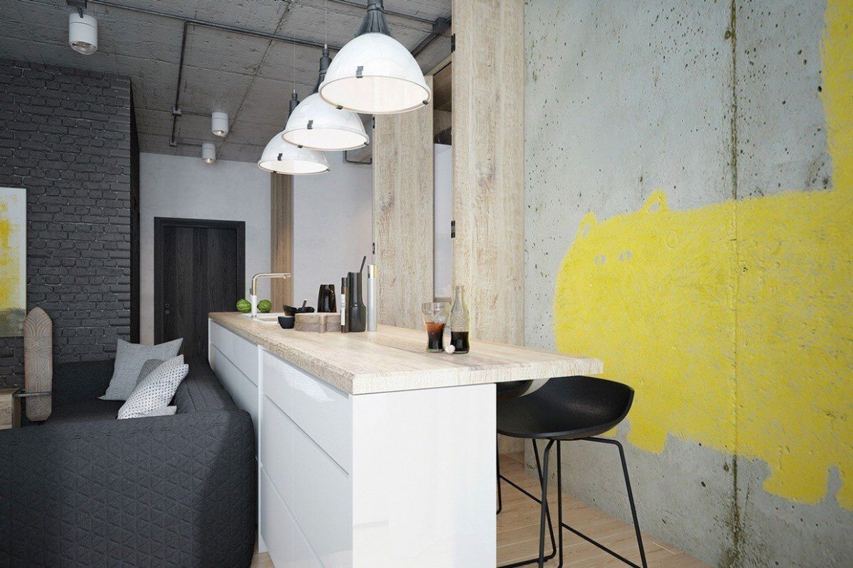 Крашеный бетон в интерьере