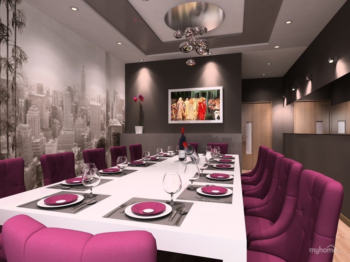 Интерьер зала в кафе