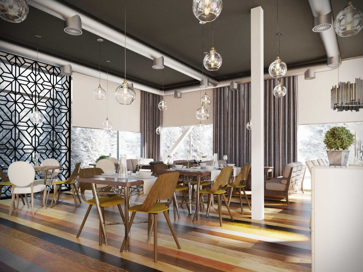 Современный интерьер ресторана